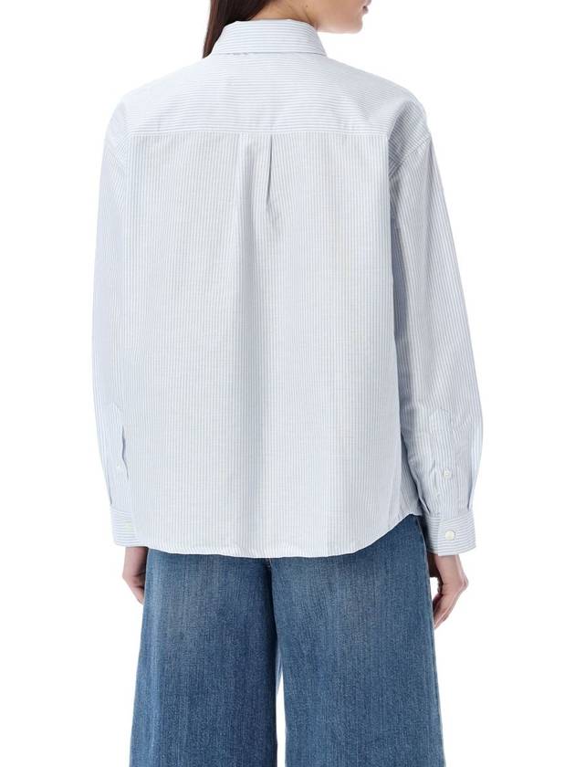 Boyfriend Long Sleeve Shirt Blue - A.P.C. - BALAAN 3