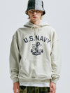 USN Heavyweight Hoodie Oatmeal - KND - BALAAN 6