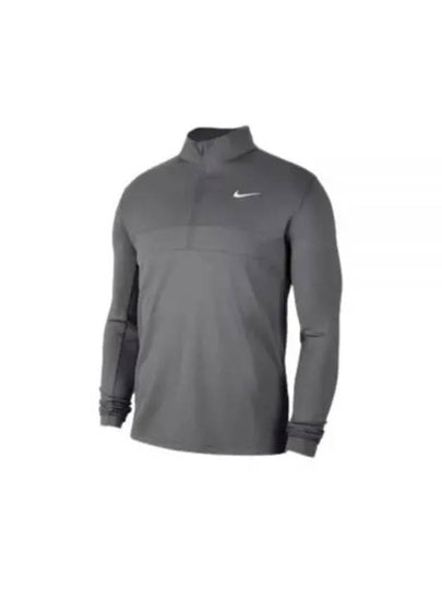 Men's Dri-Fit Essential Half-Zip Long-Sleeve T-Shirt Grey - NIKE - BALAAN 2