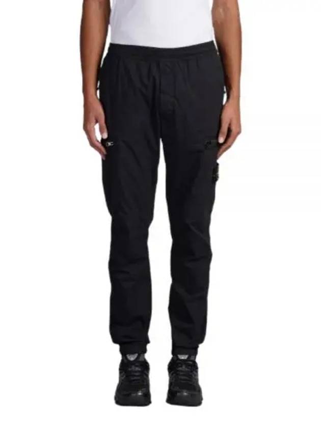 Logo Stretch Track Pants Black - STONE ISLAND - BALAAN 2