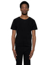 Pleated Short Sleeve T-Shirt Black - ISSEY MIYAKE - BALAAN 2