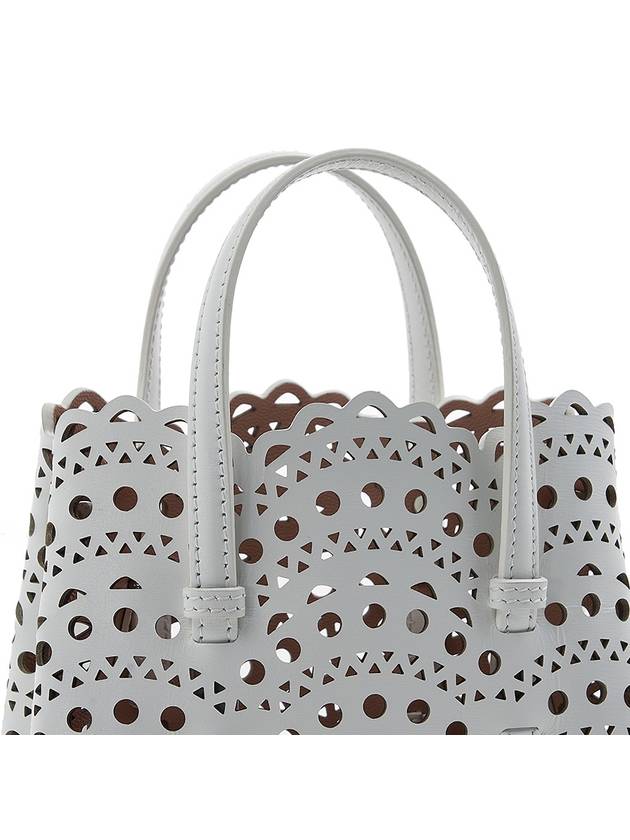 Mina 16 Vienne Wave Lux Calfskin Tote Bag White - ALAIA - BALAAN 8