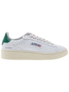 Dallas Green Tab Leather Low Top Sneakers White - AUTRY - BALAAN 3