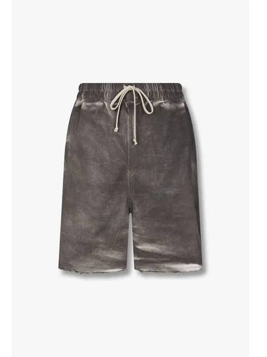 MEN Baggy Fit Coated Banding Shorts Dark Gray - RICK OWENS - BALAAN 1