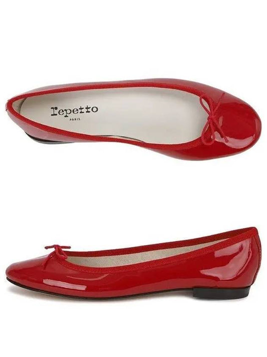 Women's Cendrillon Leather Ballerinas Flat Flammy Red - REPETTO - BALAAN 2