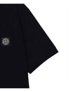 Pique Stretch Cotton Short Sleeve Polo Shirt Black - STONE ISLAND - BALAAN 6