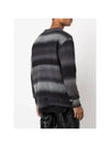 SONG FOR THE MUTE Distressed striped mohair knit 222 UKT009 STPDBLK - ETC - BALAAN 3