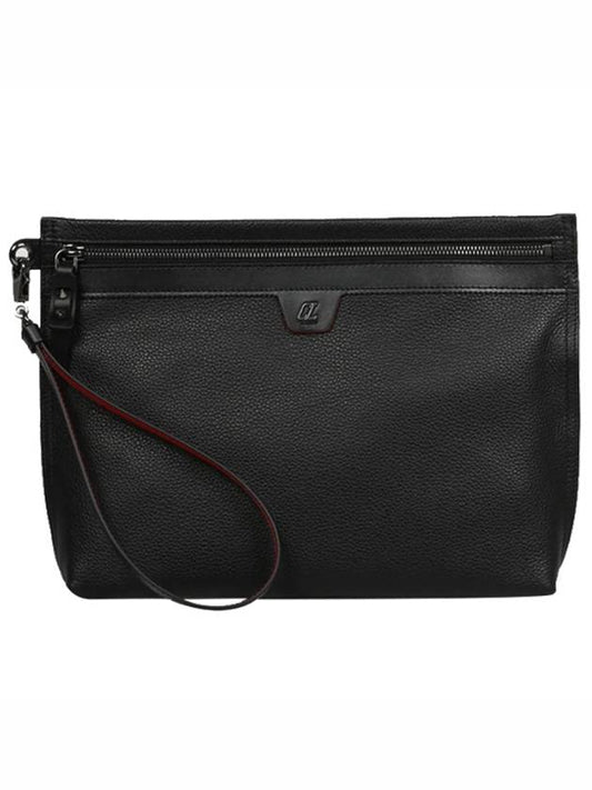 City Pouch Leather Clutch Bag Black - CHRISTIAN LOUBOUTIN - BALAAN.