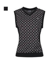 Women s V neck Pattern Vest MW4A534W - LUX GOLF - BALAAN 4