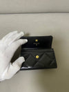 19 Gold Hardware Lambskin Flap Card Wallet Black - CHANEL - BALAAN 8