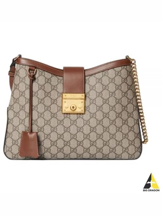 Padlock GG Supreme Medium Shoulder Bag Brown Beige - GUCCI - BALAAN 2