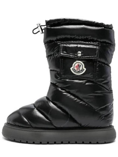 Gaia Logo Patch Pocket Padded Winter Boots Black - MONCLER - BALAAN 2