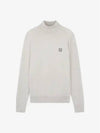 Fox Head Patch Turtleneck Knit Top Light Grey Melange - MAISON KITSUNE - BALAAN 2