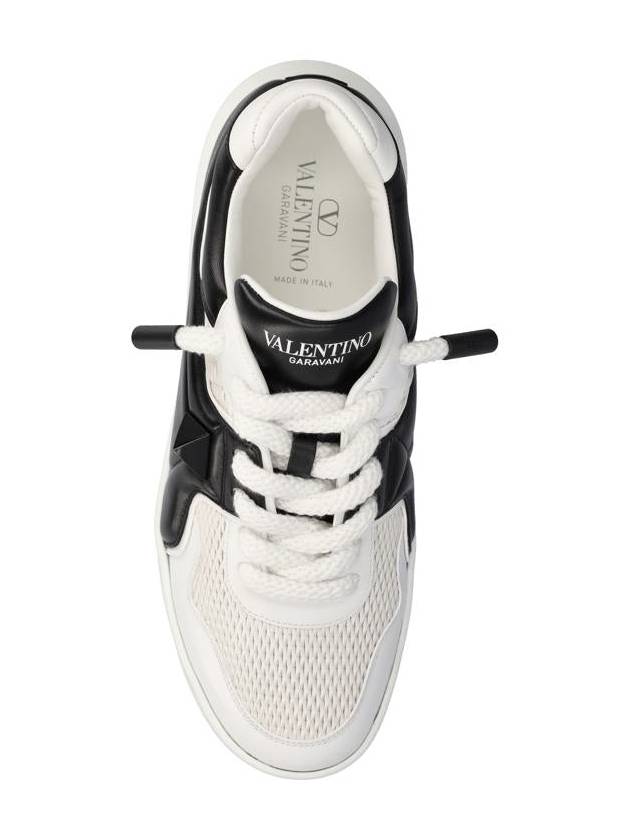 One Stud XL Low Top Sneakers Black White - VALENTINO - BALAAN 5