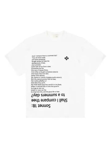 Sonnet 18 short sleeve t shirt white - HERETIC - BALAAN 1