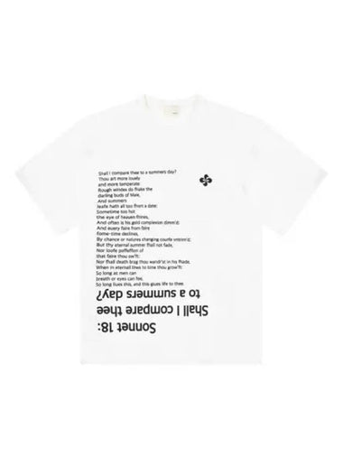 Sonnet 18 short sleeve t shirt white - HERETIC - BALAAN 1