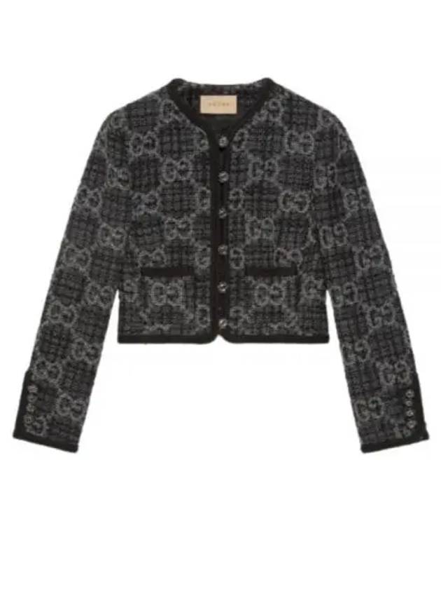 GG Tweed Jacket Grey - GUCCI - BALAAN 2