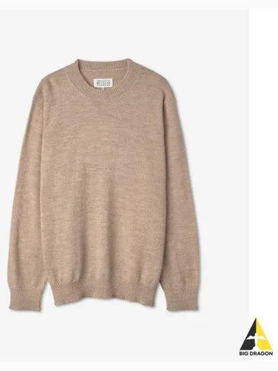 Signature Stitch Crew Neck Wool Alpaca Knit Top Beige - MAISON MARGIELA - BALAAN 2