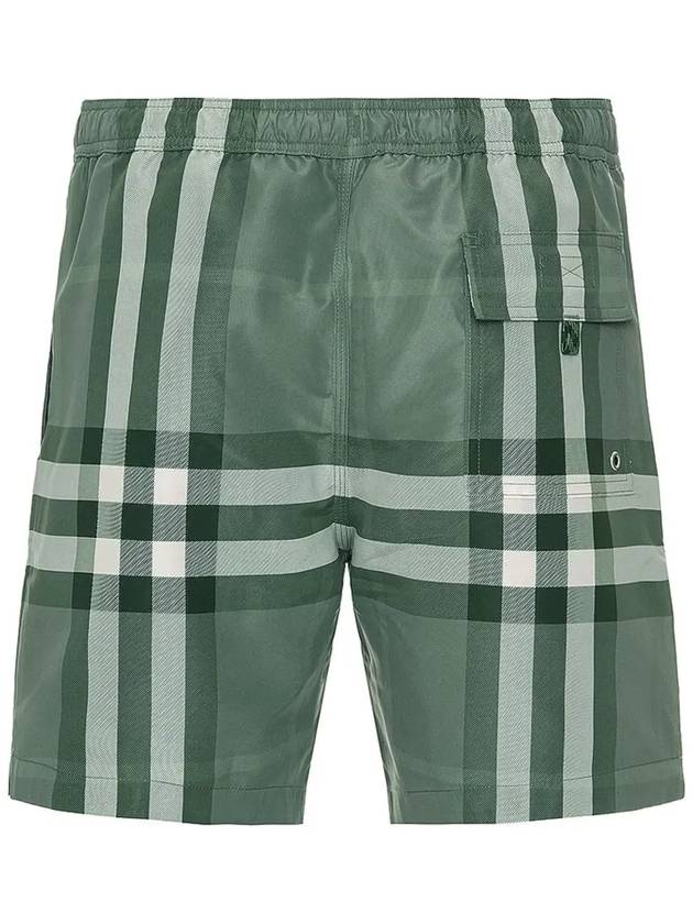 Men's Martin Check Swim Shorts Green - BURBERRY - BALAAN 4