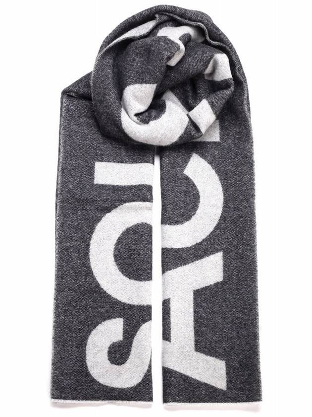 Logo Two-tone Wool Muffler Gray - ACNE STUDIOS - BALAAN.