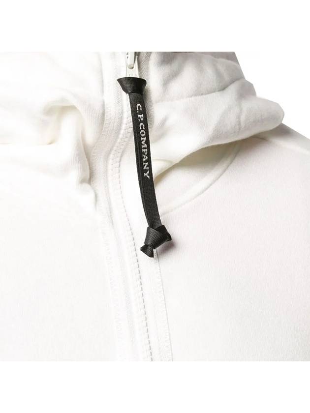 Men's Diagonal Fleece Goggles Half Zip Up Brushed Anorak White - CP COMPANY - BALAAN 5