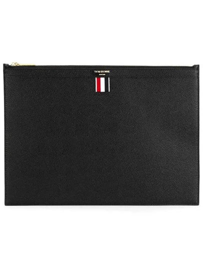 Medium Document Holder Clutch Bag Black - THOM BROWNE - BALAAN 2