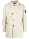 David TC Logo Patch Jacket Beige - STONE ISLAND - BALAAN 3