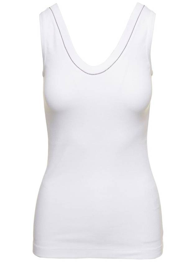 V-neck tank top M0TC8BJ312 C159 BIANCO B0170252019 - BRUNELLO CUCINELLI - BALAAN 2