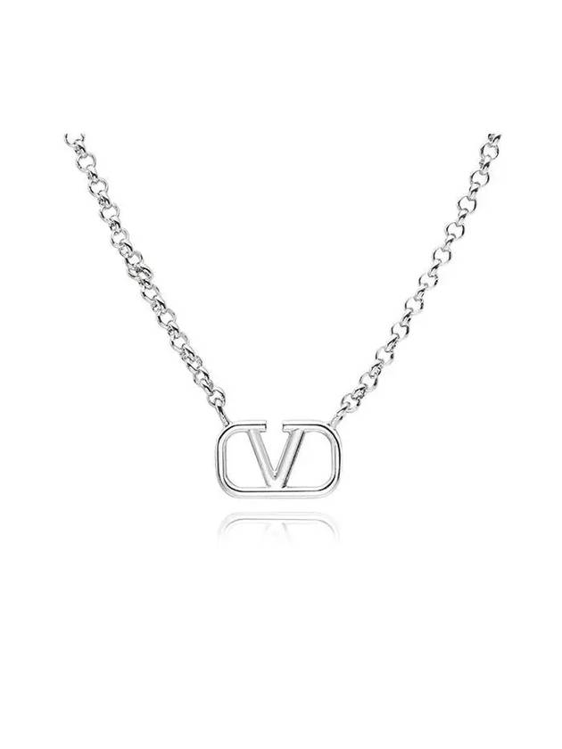 Valentino 5Y2J0N96 MET 172 J0N96 Garavani V logo necklace - RED VALENTINO - BALAAN 1