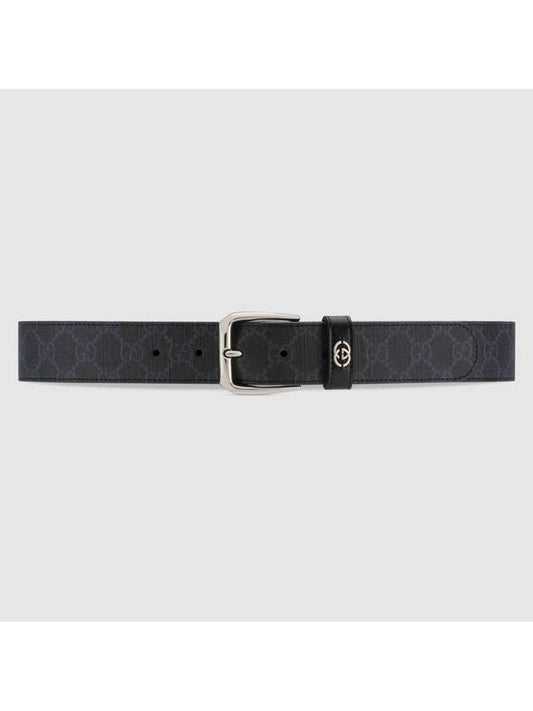 Men's Interlocking G Detail Belt Black - GUCCI - BALAAN 2