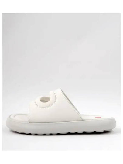 Twins Textile Leather Slide Slipper White - CAMPER - BALAAN 2