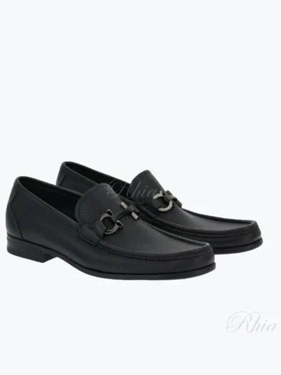 Gancini Suede Moccasin Loafers Black - SALVATORE FERRAGAMO - BALAAN 2