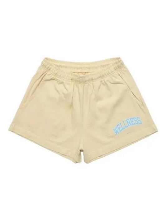 Straight Cotton Shorts Light Yellow - SPORTY & RICH - BALAAN 2