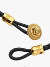 Medusa Biggie Leather Bracelet Black - VERSACE - BALAAN 3