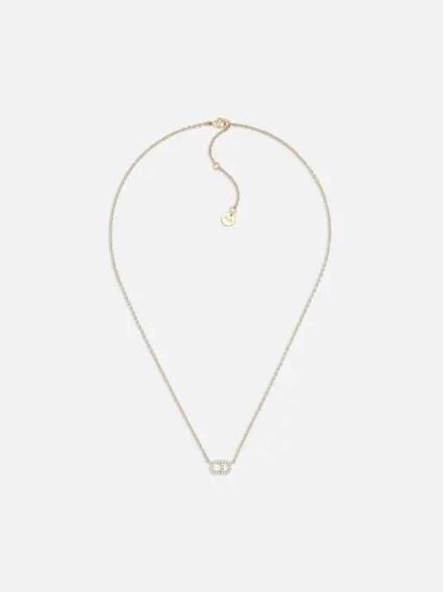 Claire D Rune White Crystal Necklace Gold - DIOR - BALAAN 2