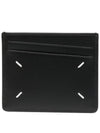 Stitched Grain Leather Card Wallet Black - MAISON MARGIELA - BALAAN 2