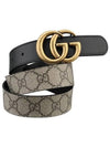 Double G Buckle Leather Belt Grey - GUCCI - BALAAN 2