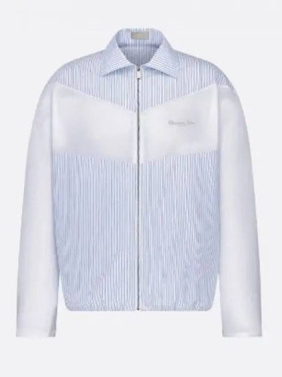 Couture Zipped Long Sleeve Shirt Blue - DIOR - BALAAN 2