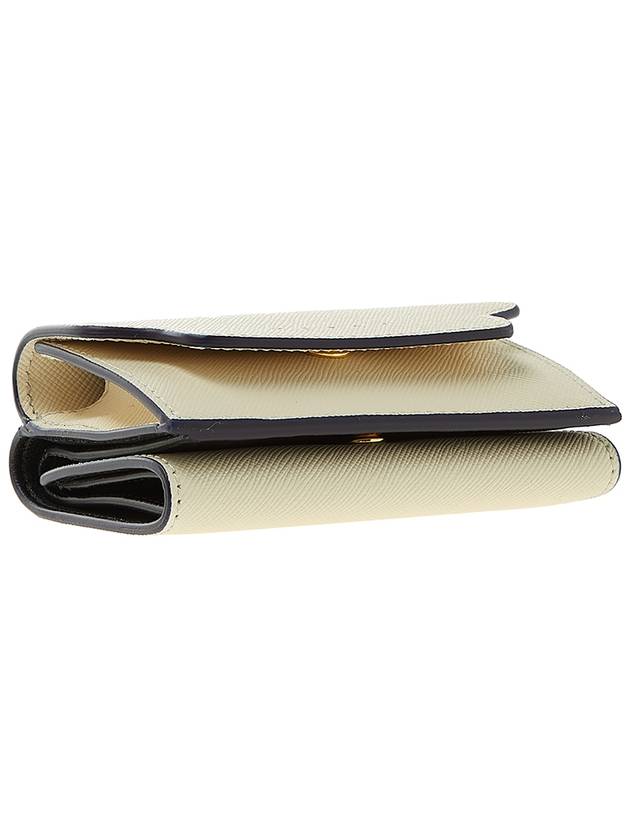 Saffiano Leather Trifold Half Wallet Shell - MARNI - BALAAN 6