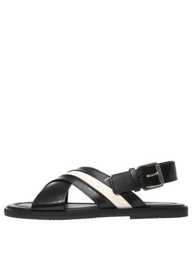 Jamilo Crossover Sandals White Black - BALLY - BALAAN 2