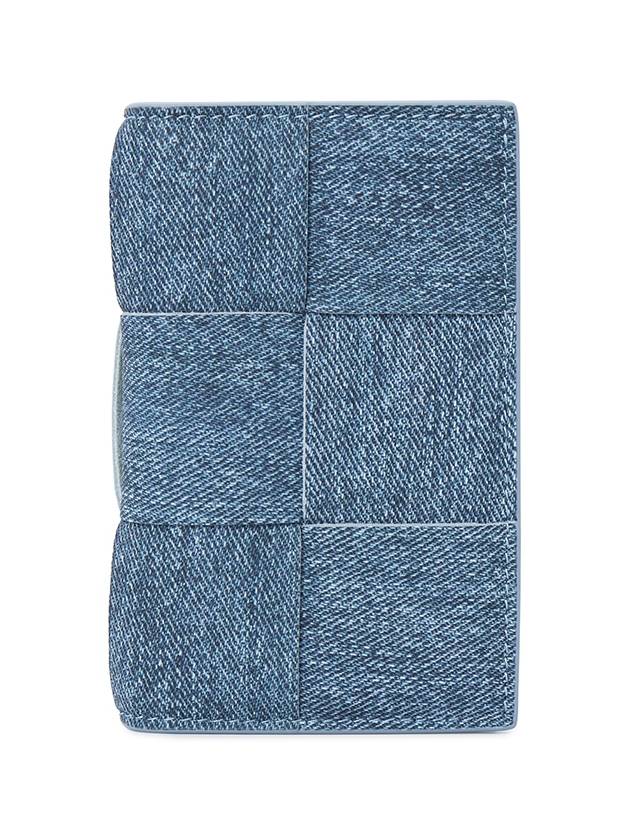 Cassette Flap Card Wallet Blue Melange - BOTTEGA VENETA - BALAAN 2