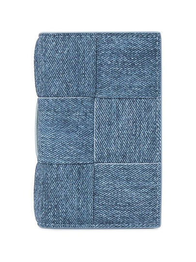 Cassette Flap Card Wallet Blue Melange - BOTTEGA VENETA - BALAAN 2