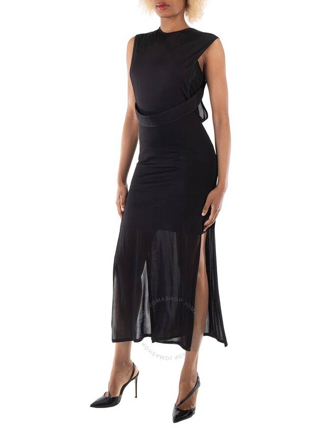 Burberry Ladies Black Side-Slit Sheer Maxi Dress, Brand Size 2 (US Size 0) - BURBERRY - BALAAN 3