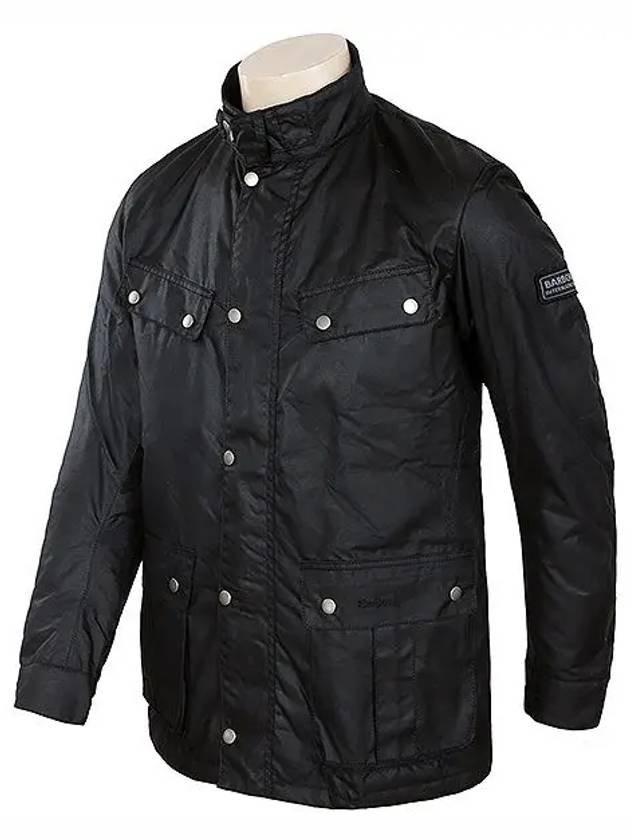 Duke Wax Button Jacket Black - BARBOUR - BALAAN 3