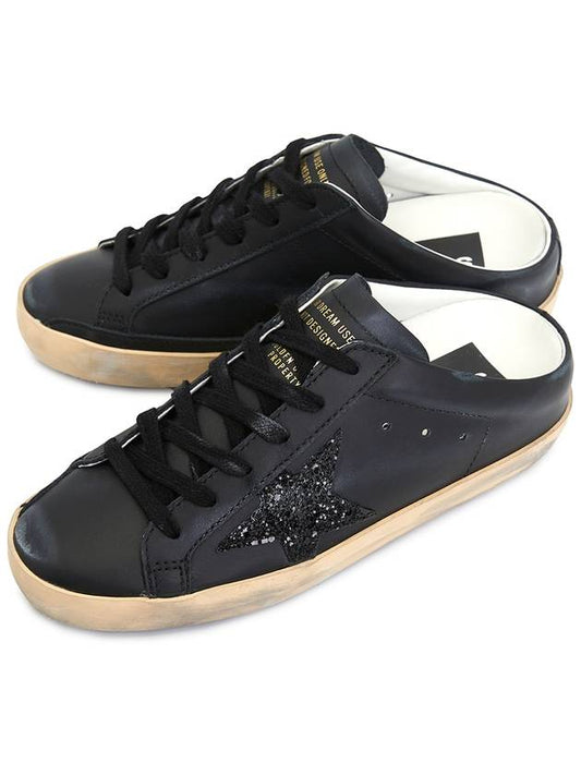 Superstar Glitter Star Low Top Sneakers Black - GOLDEN GOOSE - BALAAN 2