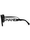 Lettering Cat Eye Sunglasses CH5422B C501T8 A71353 Black Logo - CHANEL - BALAAN 6