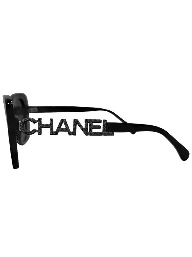 Lettering Cat Eye Sunglasses CH5422B C501T8 A71353 Black Logo - CHANEL - BALAAN 6