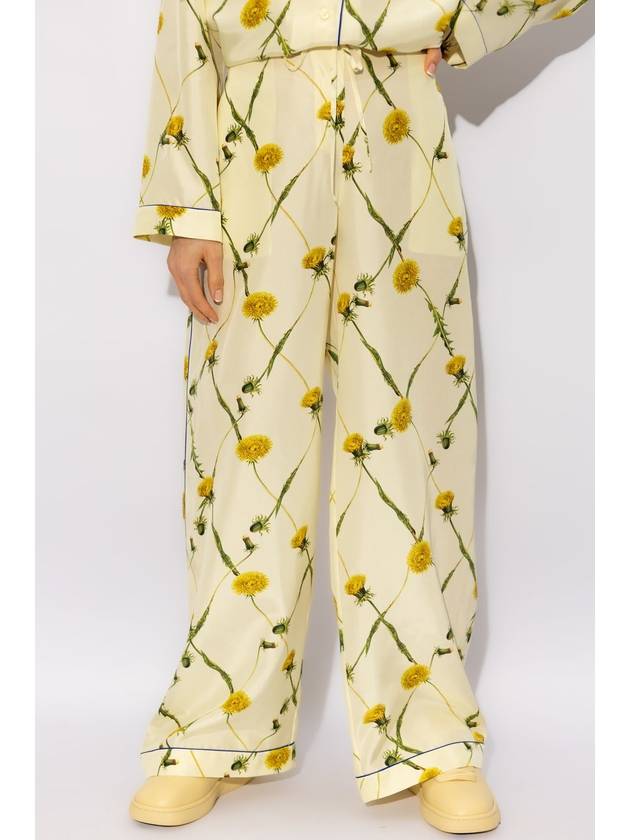 Dandelion Print Silk Satin Pants 8082992 - BURBERRY - BALAAN 4