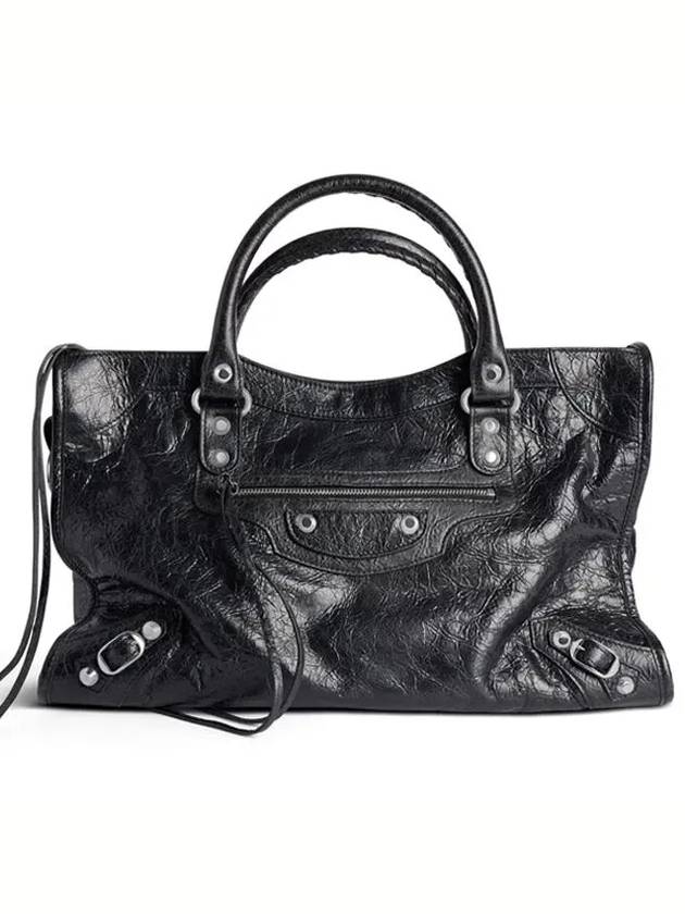 Le City Medium Leather Tote Bag Black - BALENCIAGA - BALAAN 2