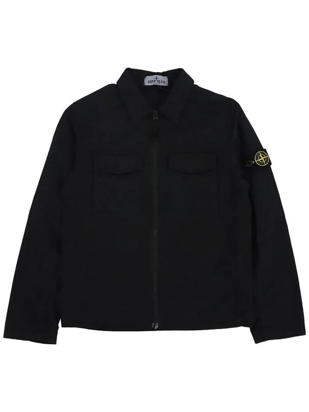 Kids Wappen Patch Zip-Up Jacket Black - STONE ISLAND - BALAAN 4